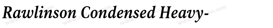 Rawlinson Condensed Heavy字体转换